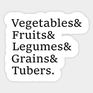 Foundations of the vegan diet Sticker